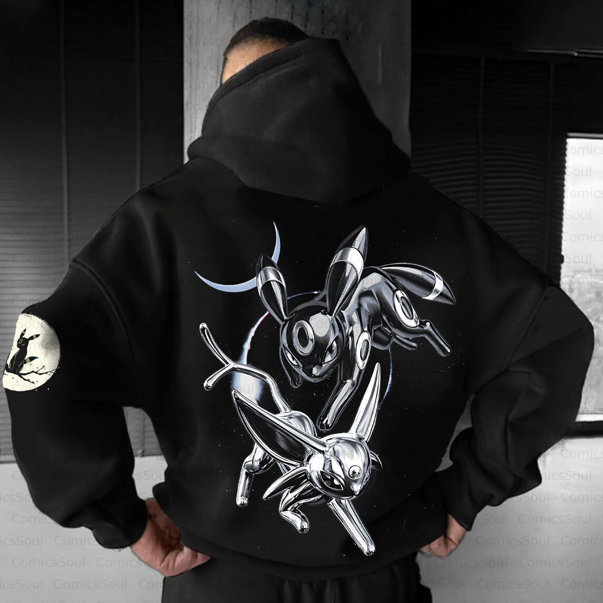 PKM-Unisex Anime Inspired Vintage Plush Hoodie