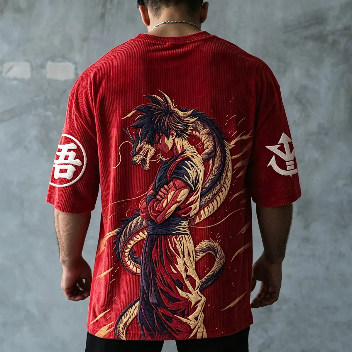 Dragon Ball Unisex Anime Inspired Vintage Corduroy T-Shirt