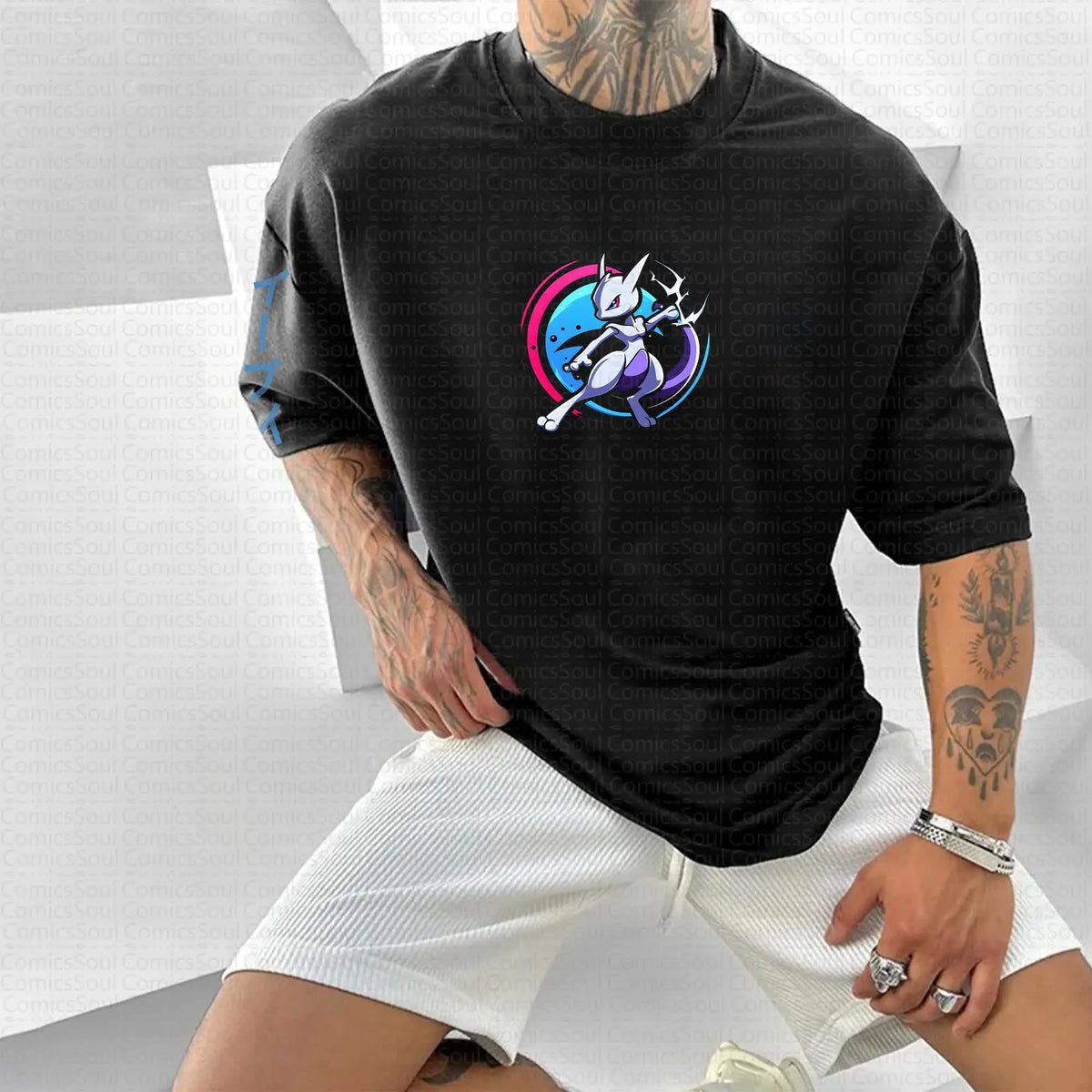 PKM-Unisex Anime Inspired Vintage T-Shirt