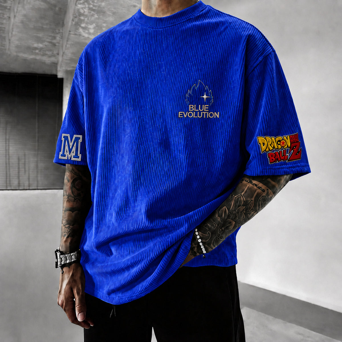 Dragon Ball Unisex Short-Sleeve Corduroy T-Shirt With Anime Print