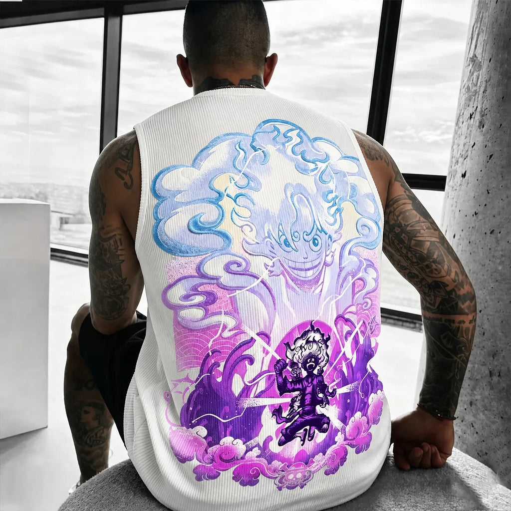 One Piece Unisex Anime-Style Retro Corduroy Tank Top