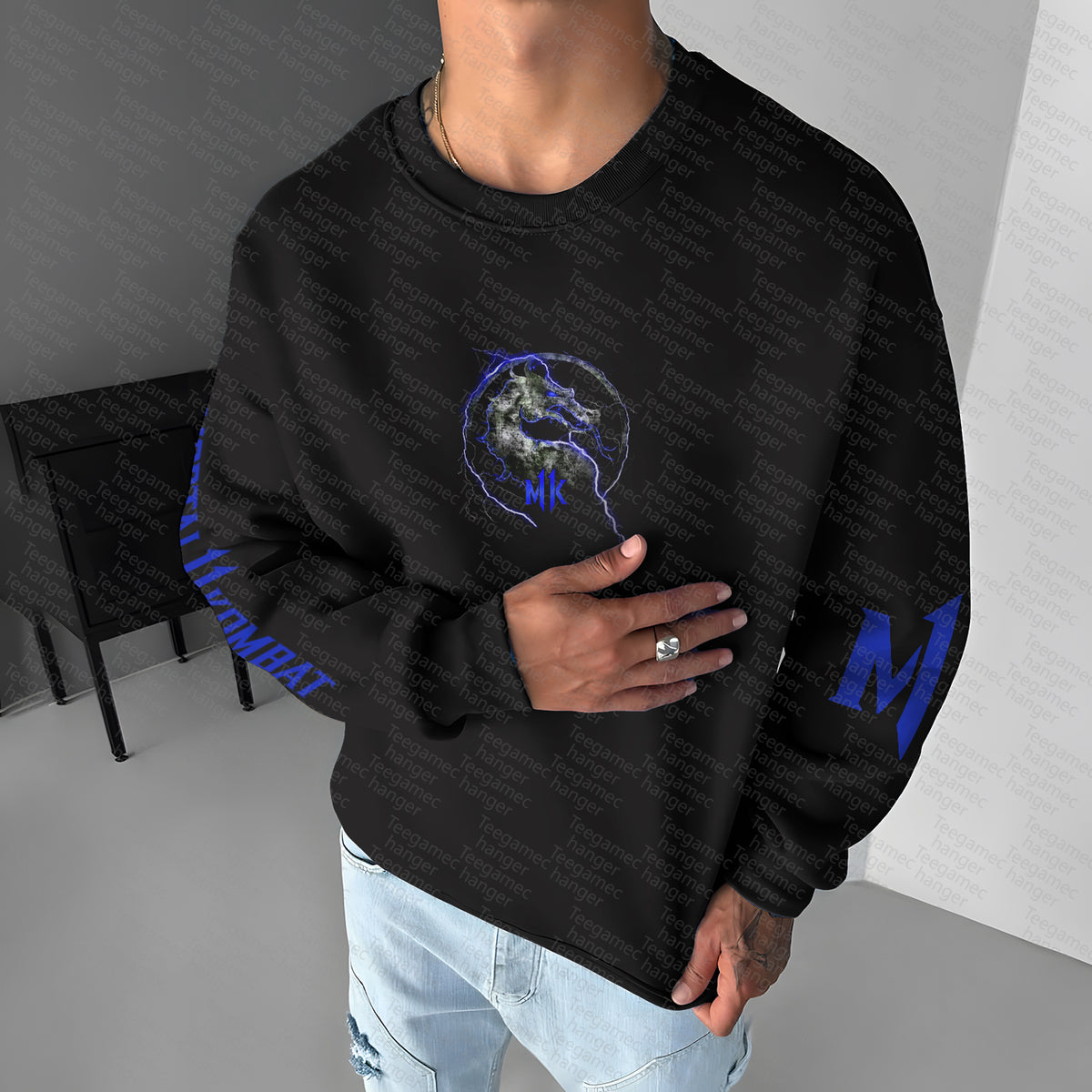 MK-Unisex Anime Graphic Inspired Vintage Sweatshirt