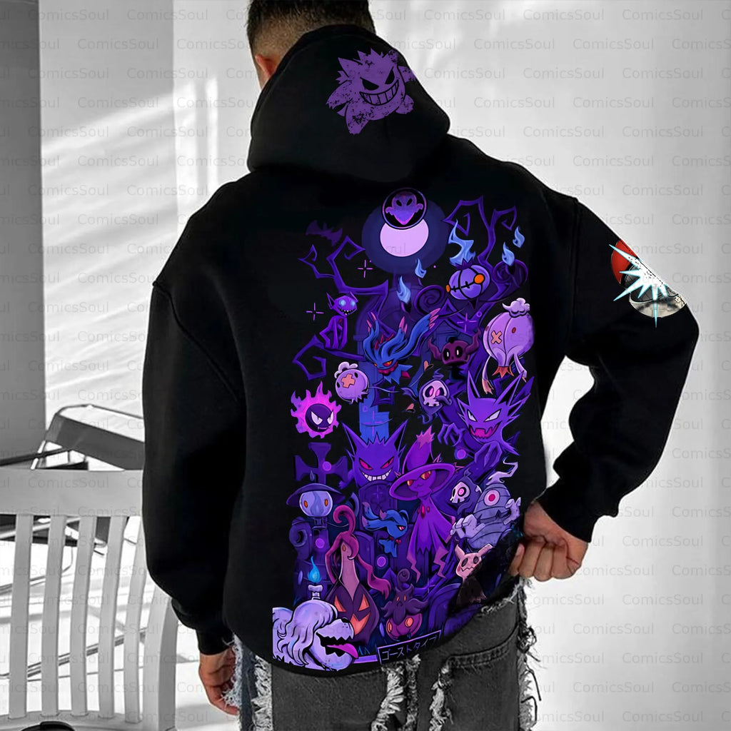 PKM-Unisex Graphic Streetwear Vintage Plush Hoodie