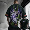 Dragon Ball Unisex Loose-Fit Rock Band Vertical Stripe T-Shirt