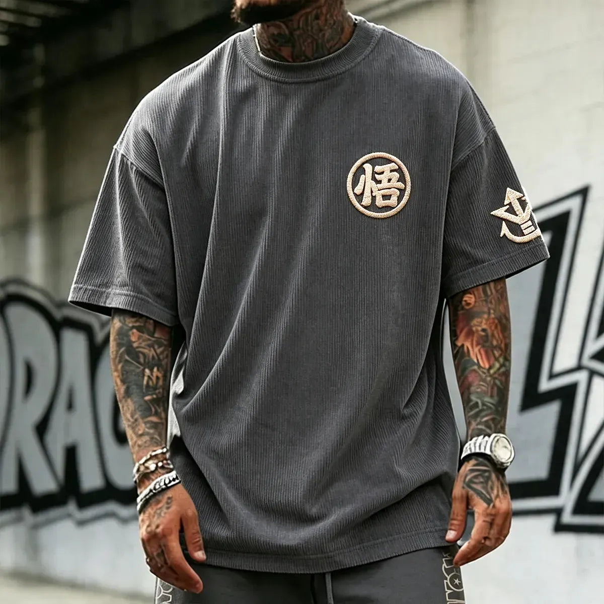 Dragon Ball Unisex Anime Inspired Vintage Corduroy T-Shirt