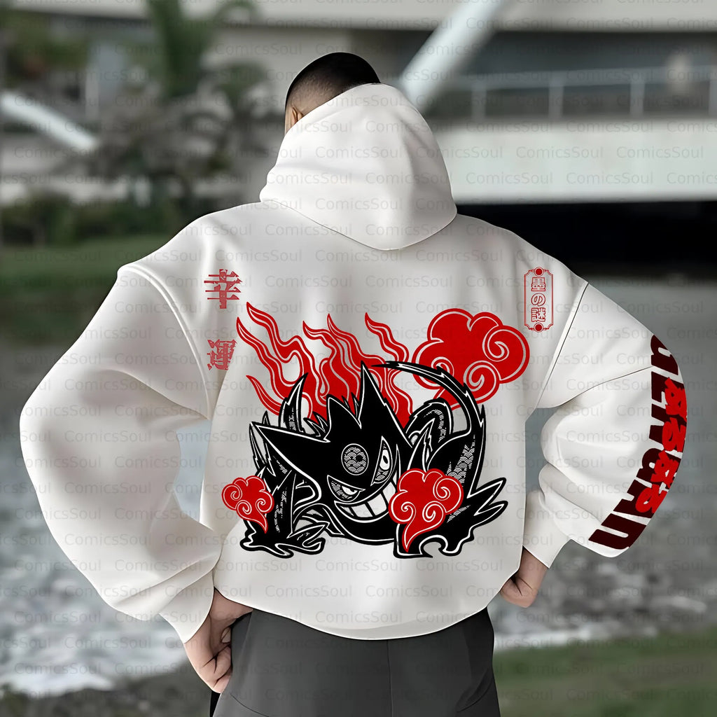 PKM-Unisex Anime Inspired Vintage Plush Hoodie