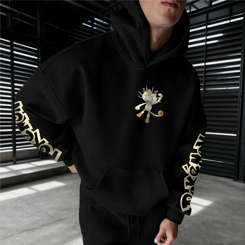PKM-Unisex Anime Inspired Vintage Plush Hoodie