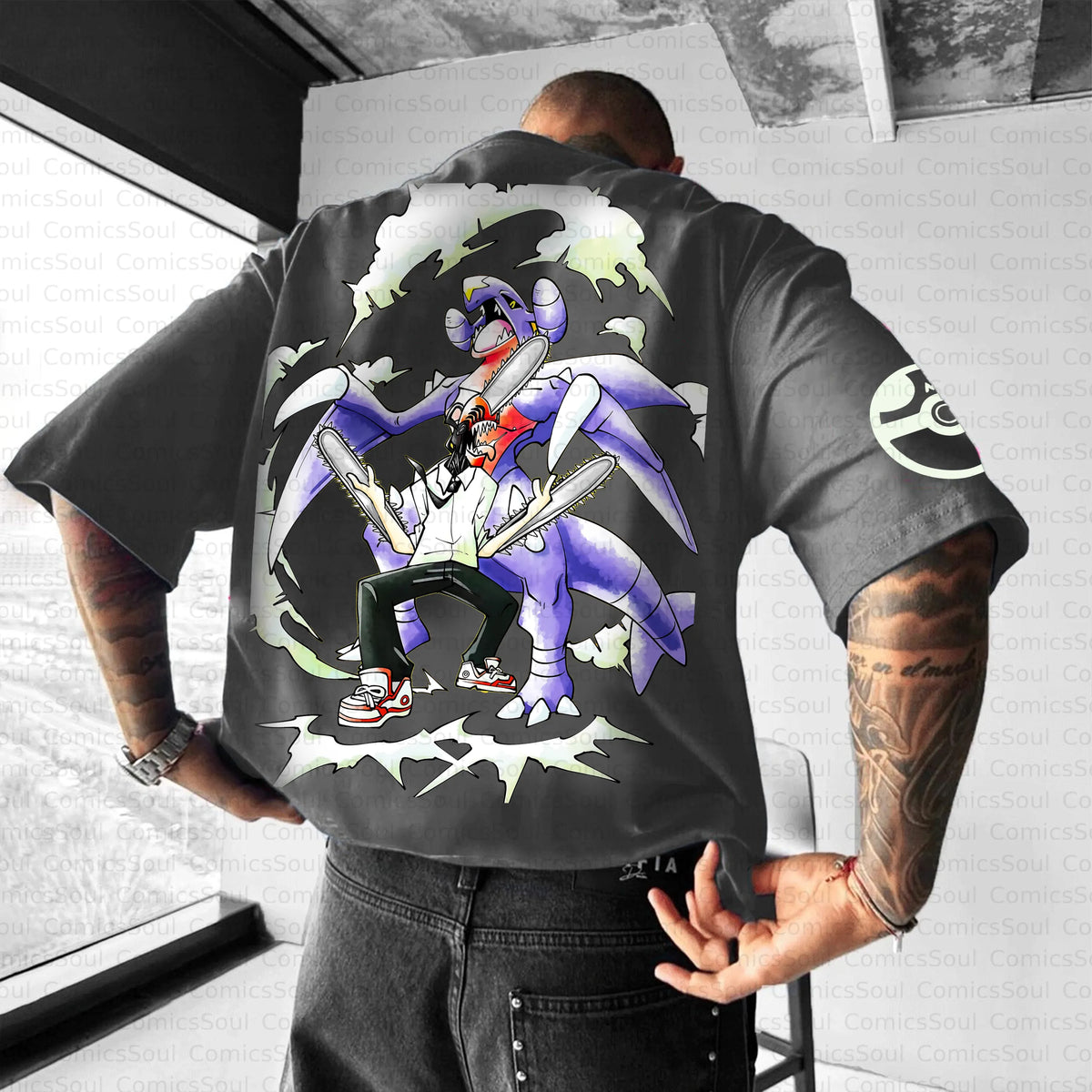 PKM-Unisex Anime Inspired Vintage T-Shirt