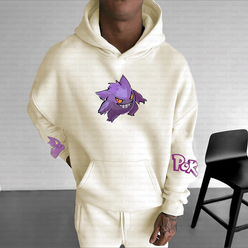 PKM-Unisex Anime Inspired Vintage Plush Hoodie
