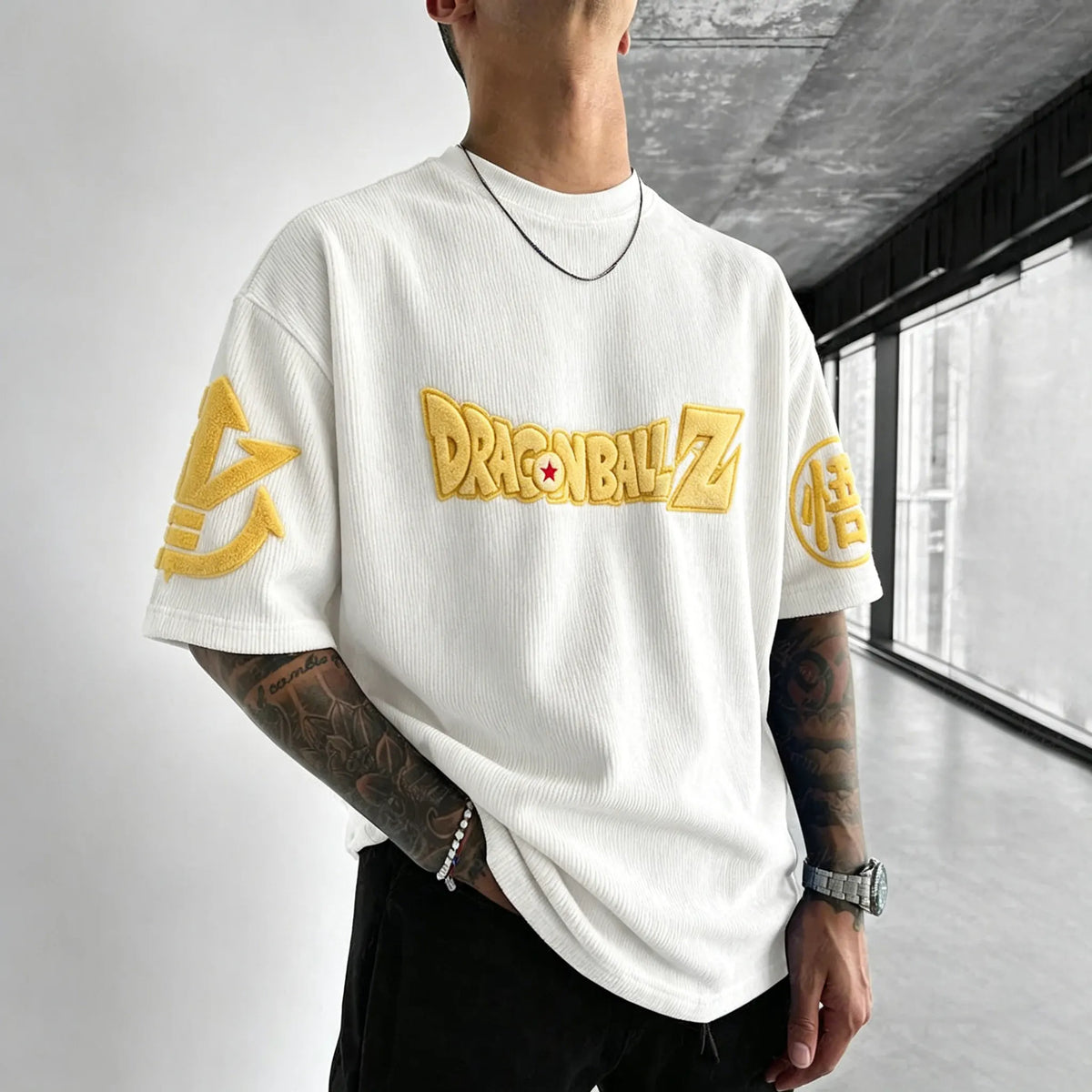 Dragon Ball Unisex Anime Inspired Vintage Corduroy T-Shirt