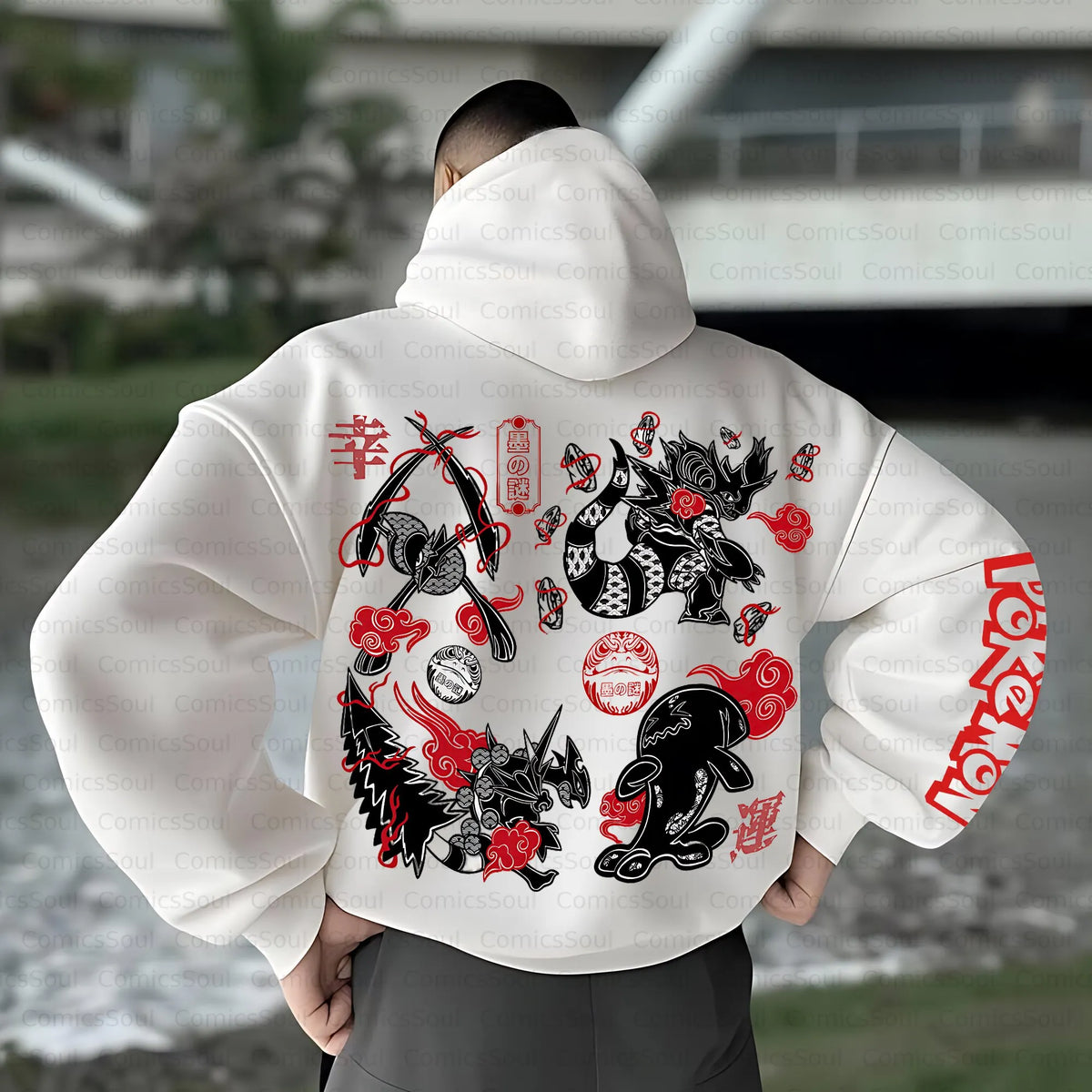 PKM-Unisex Anime Inspired Vintage Plush Hoodie