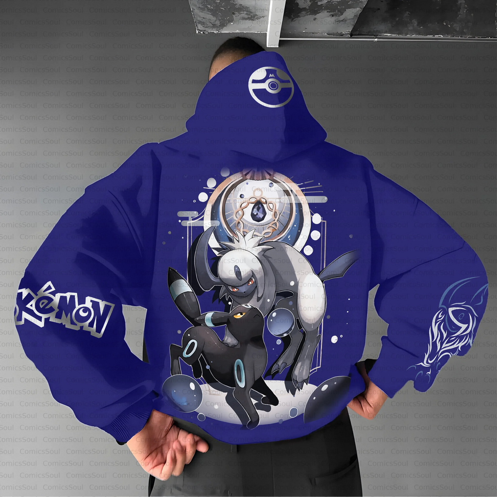 PKM-Unisex Anime Inspired Vintage Plush Hoodie