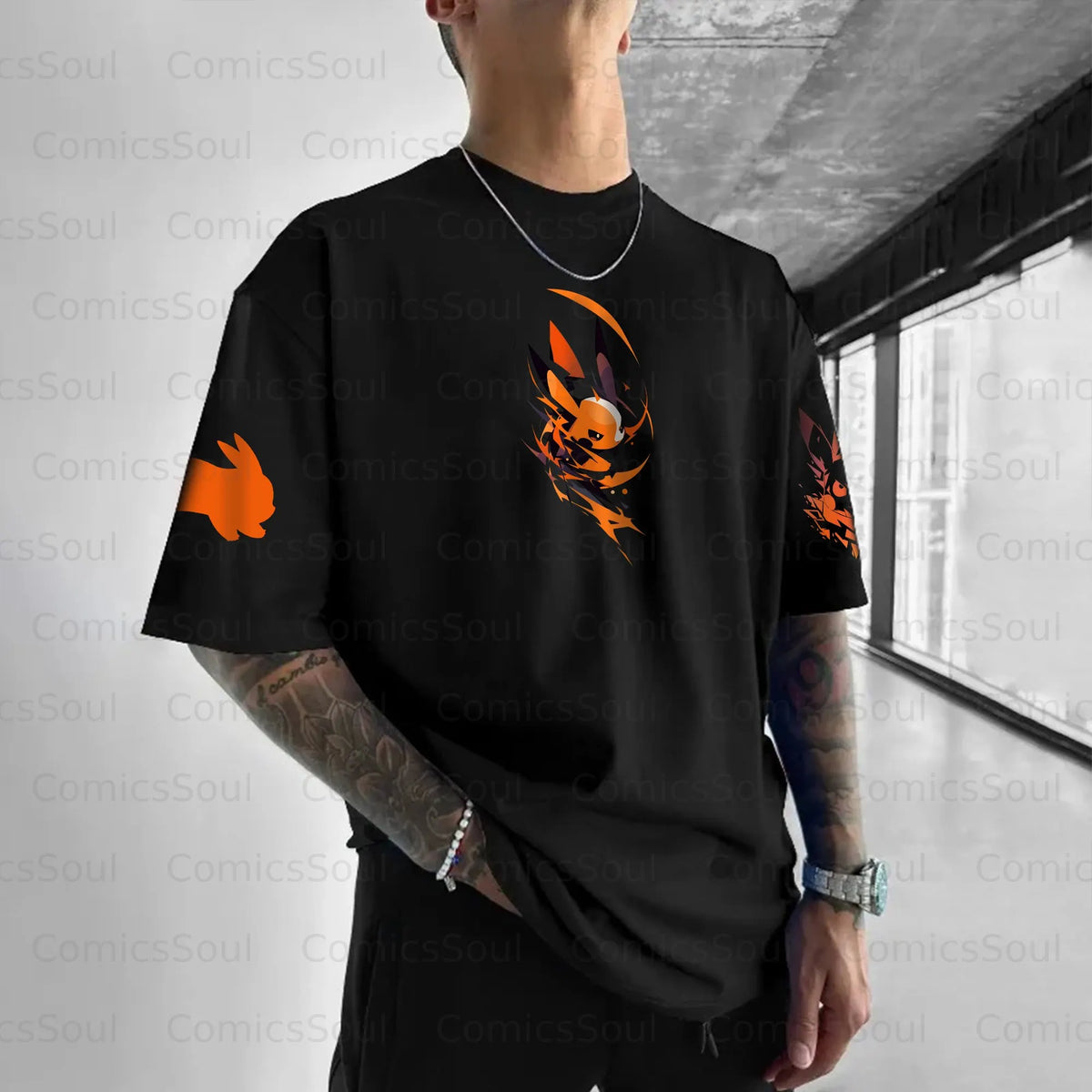 PKM-Unisex Anime Halloween Inspired Vintage T-Shirt