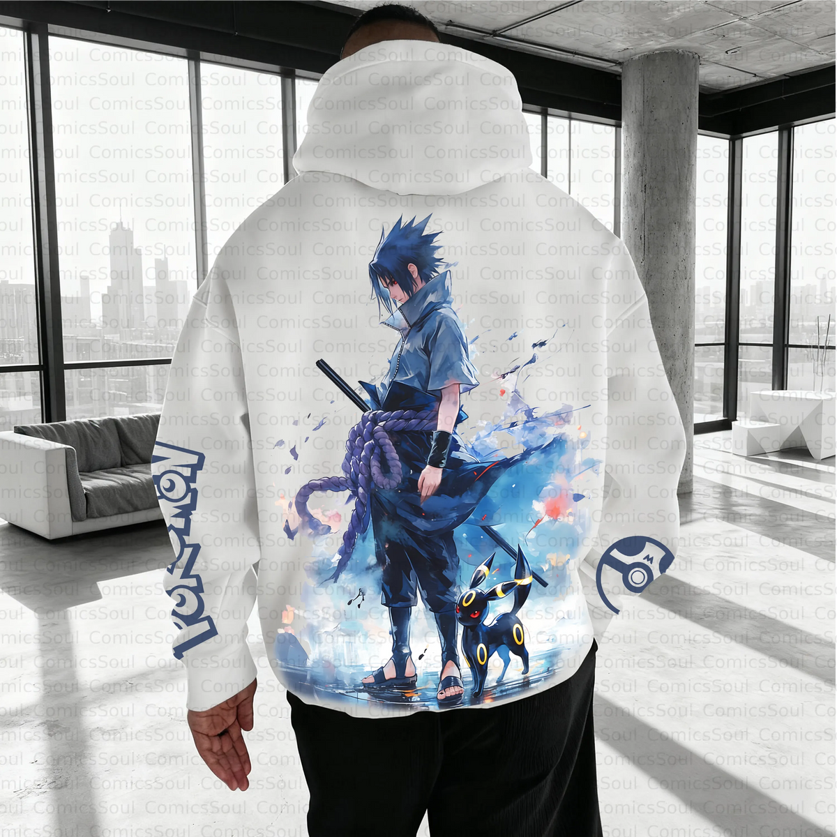 PKM-Unisex Anime Inspired Vintage Plush Hoodie