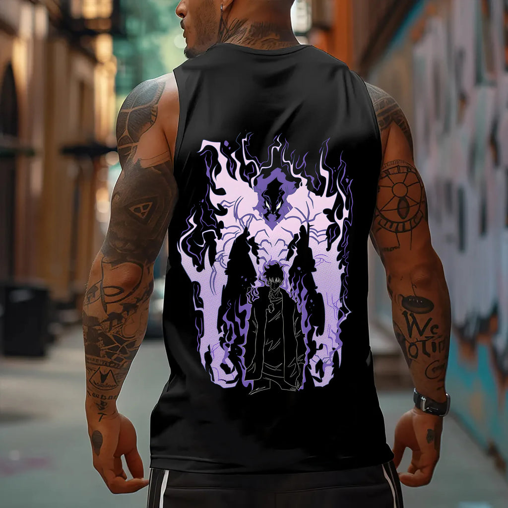 SL-Igris Oversized Anime Print Gym Tank Top