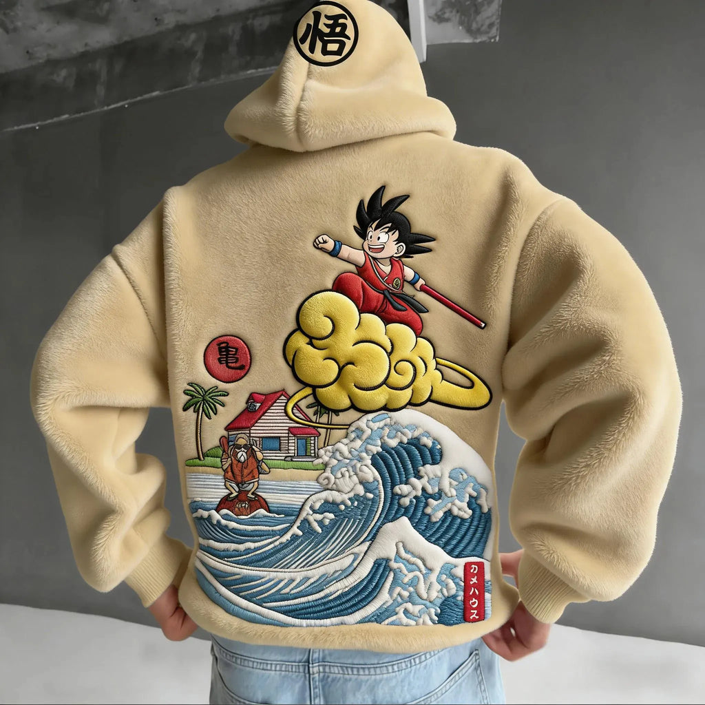 Dragon Ball Color Blocked Plush Hoodie