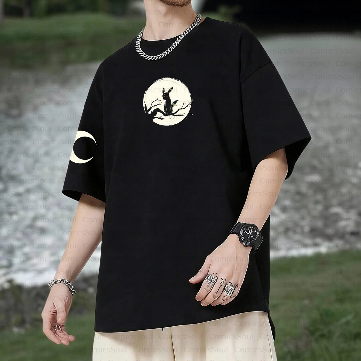 PKM-Unisex Anime Inspired Vintage T-Shirt