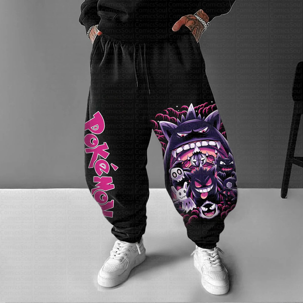 PKM-Unisex Anime Inspired Vintage Pants