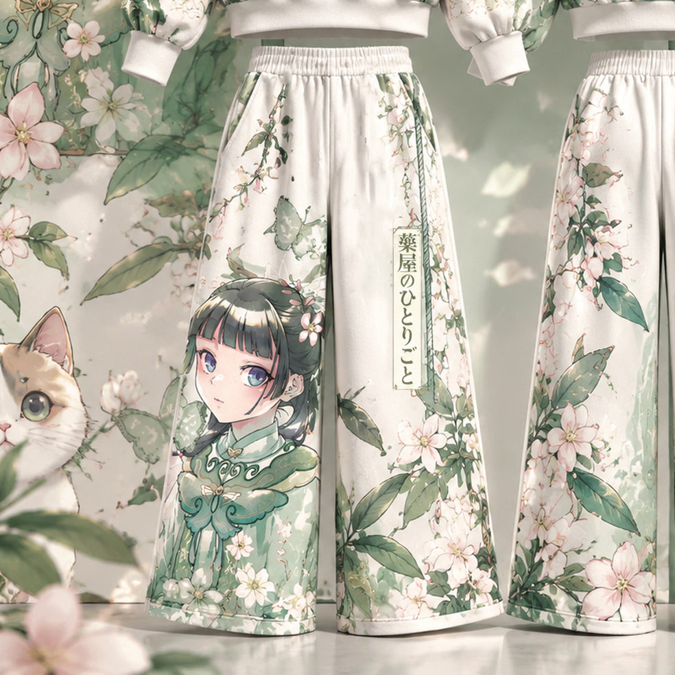 The Apothecary Diaries vintage hoodie and shorts set