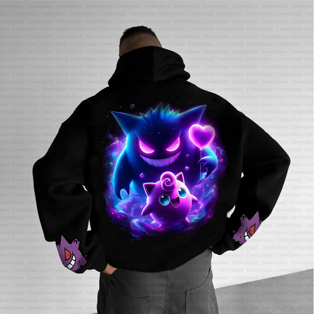 PKM-Unisex Anime Inspired Vintage Plush Hoodie