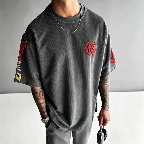 Dragon Ball Unisex Anime Inspired Vintage Corduroy T-Shirt