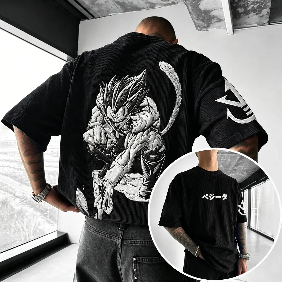 Dragon Ball Unisex Anime Inspired Vintage Corduroy T-Shirt