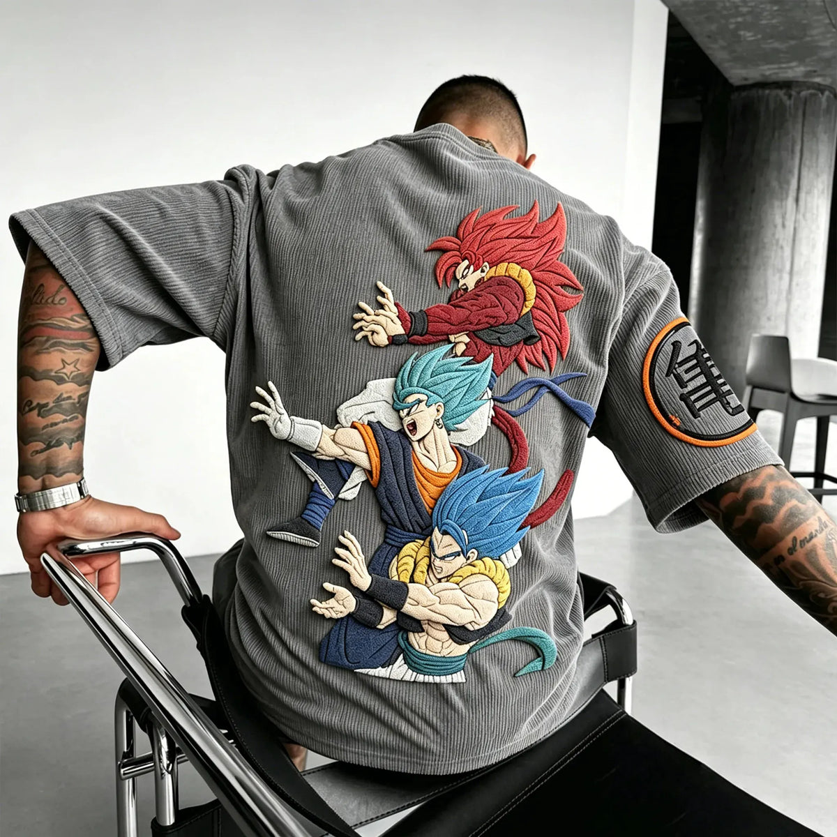 Dragon Ball Unisex Anime Inspired Vintage Corduroy T-Shirt