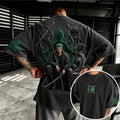 One Piece Unisex Anime-Style Retro Corduroy Oversized T-Shirt