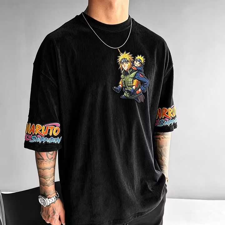 NINDO Anime Vintage Corduroy T-Shirt