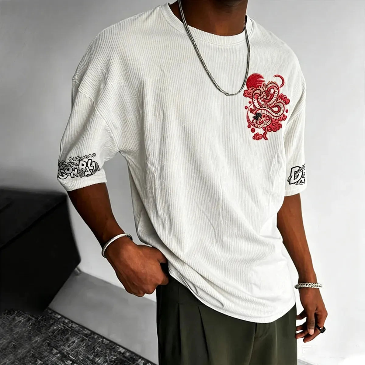 Dragon Ball Unisex Anime Inspired Vintage Corduroy T-Shirt