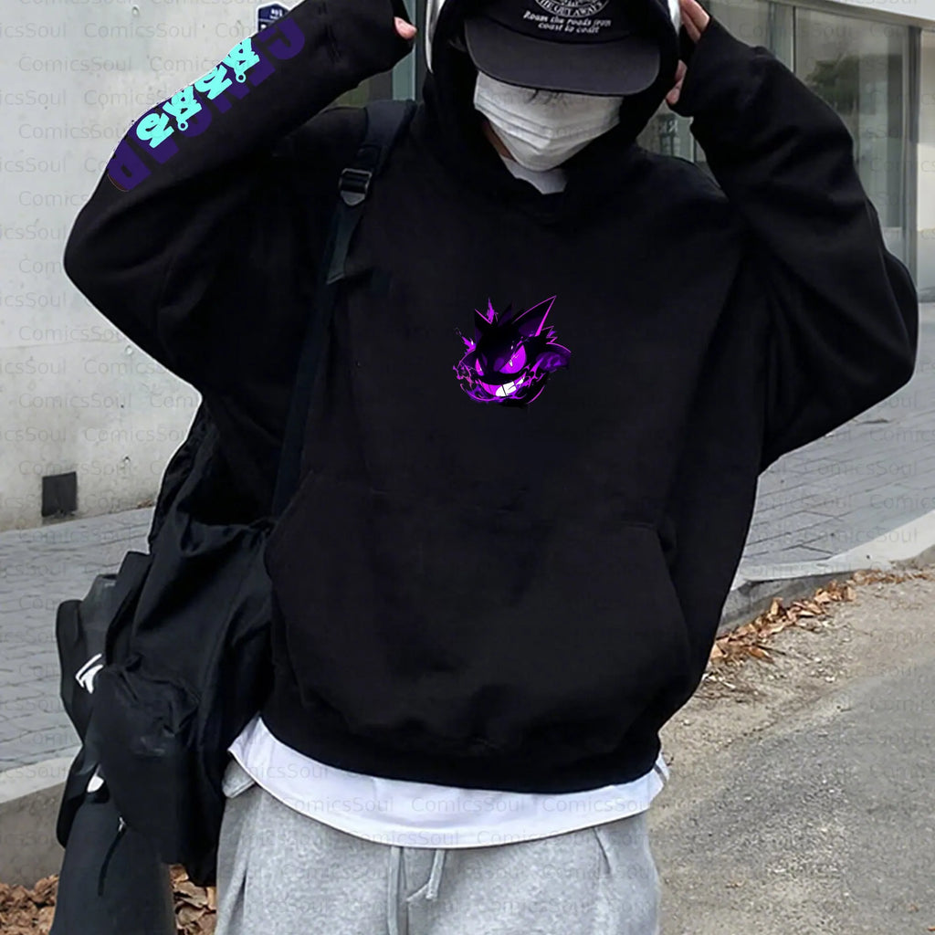 PKM-Unisex Anime Inspired Vintage Plush Hoodie