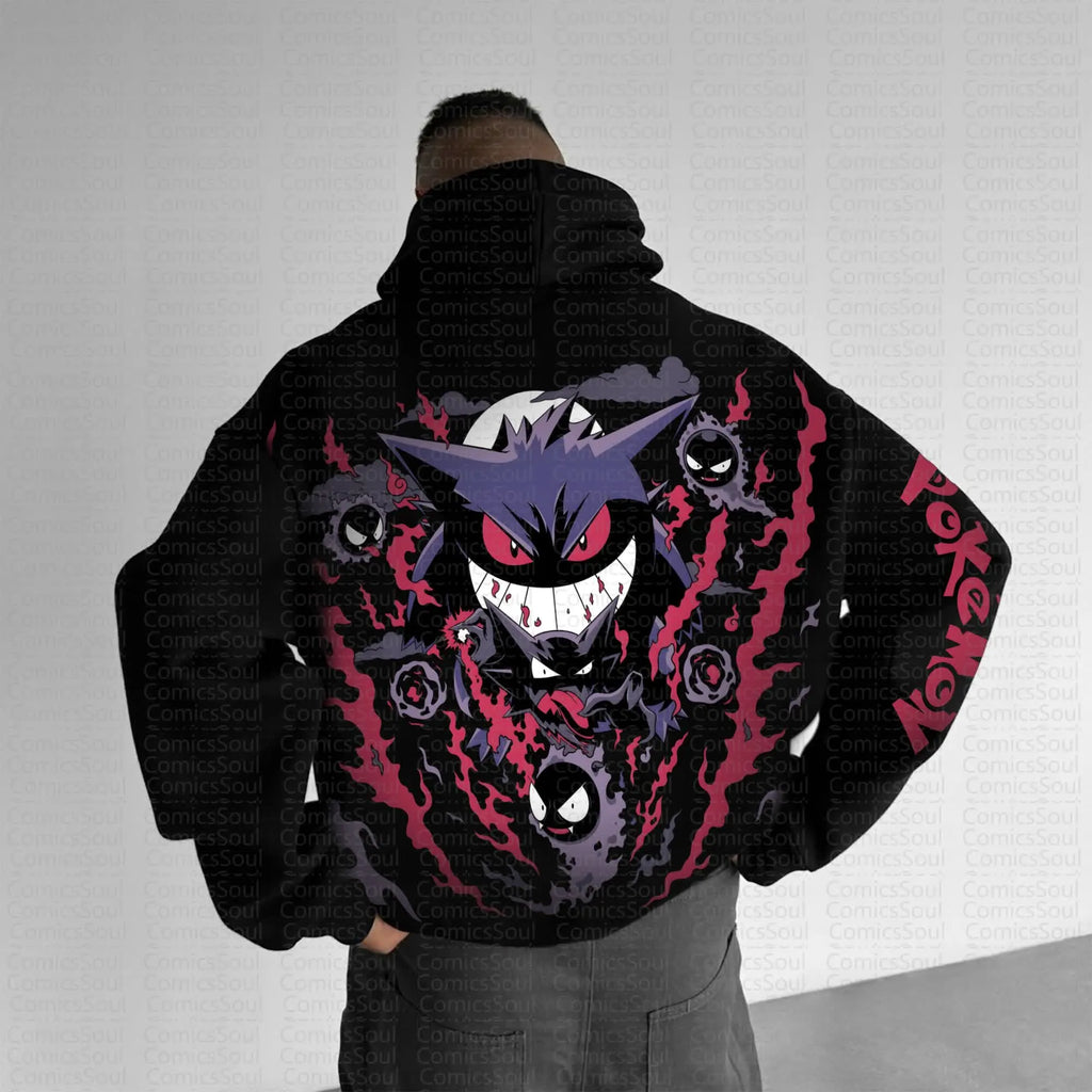 PKM-Unisex Anime Graphic Streetwear Vintage Hoodie
