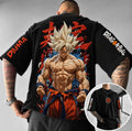 Dragon Ball Unisex Anime-Style Retro Corduroy Oversized T-Shirt