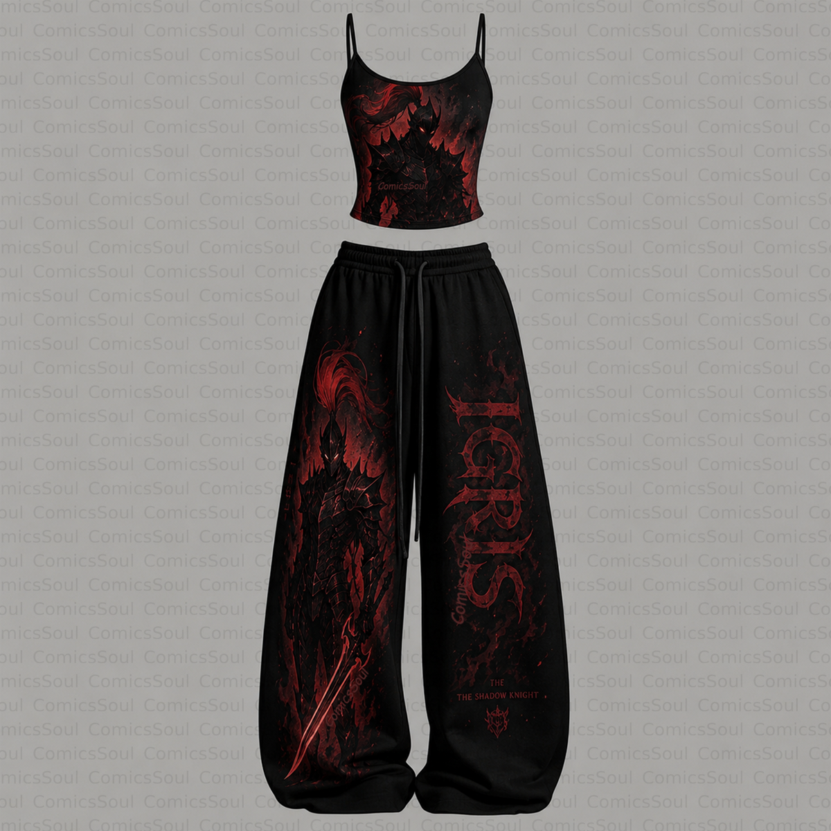SL-Top & Elasticated Trousers Two-Piece Set