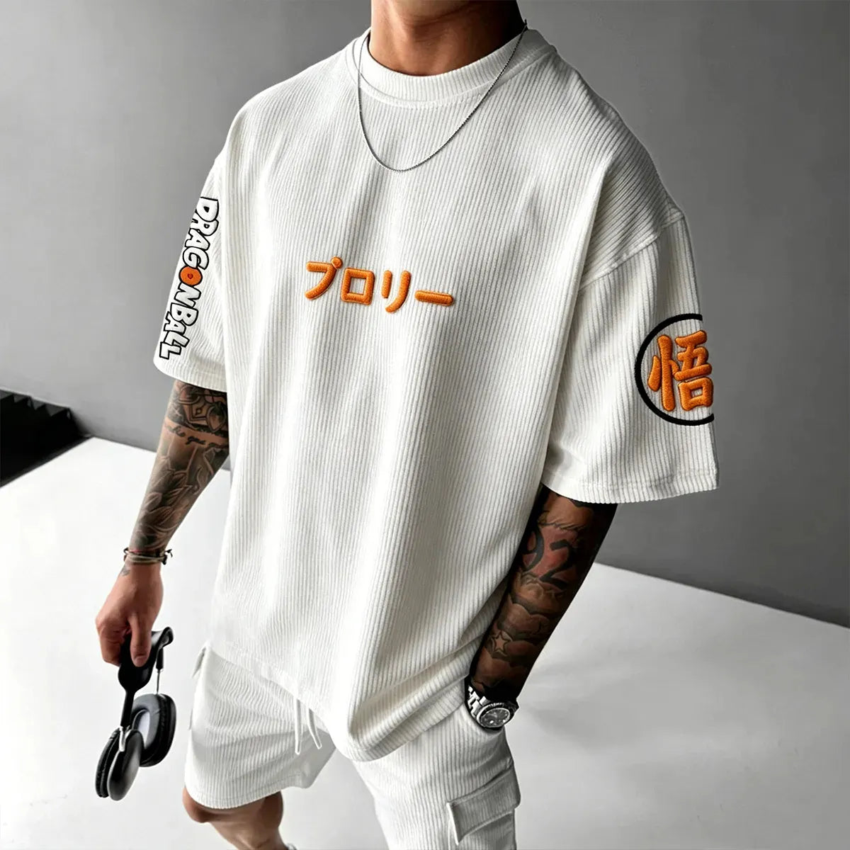 Dragon Ball Unisex Anime Inspired Vintage Corduroy T-Shirt