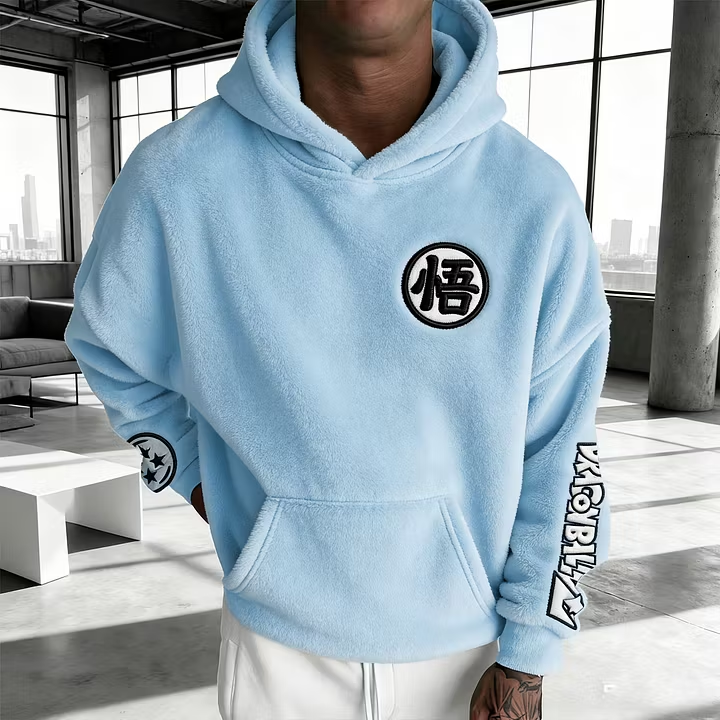 Dragon Ball Color Blocked Plush Hoodie