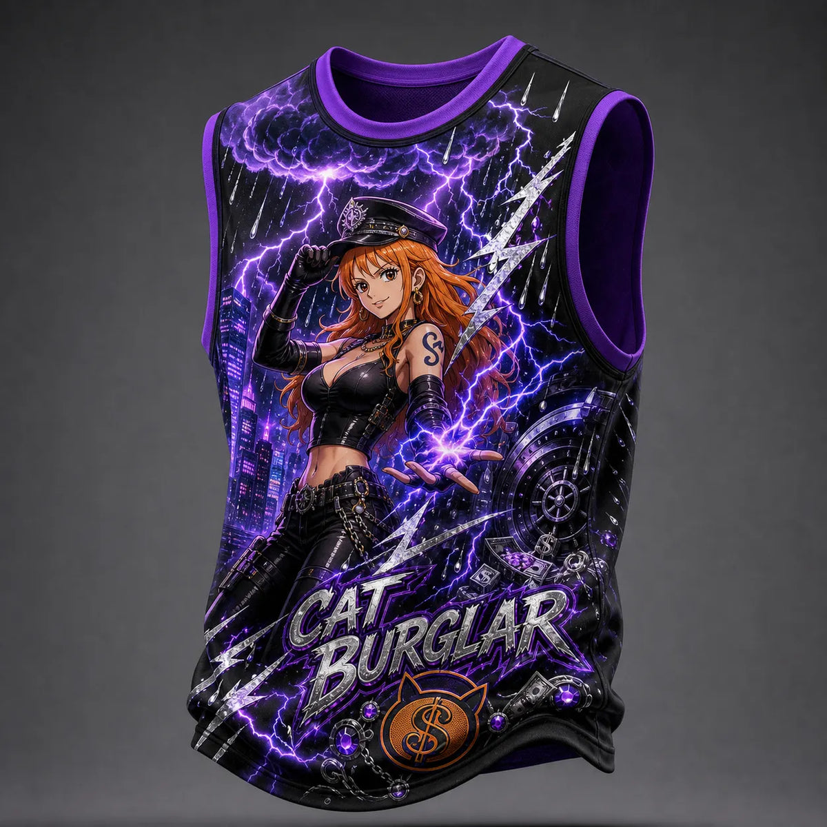 One Piece Pirate Crew Graphic Crew-Neck Tank Top