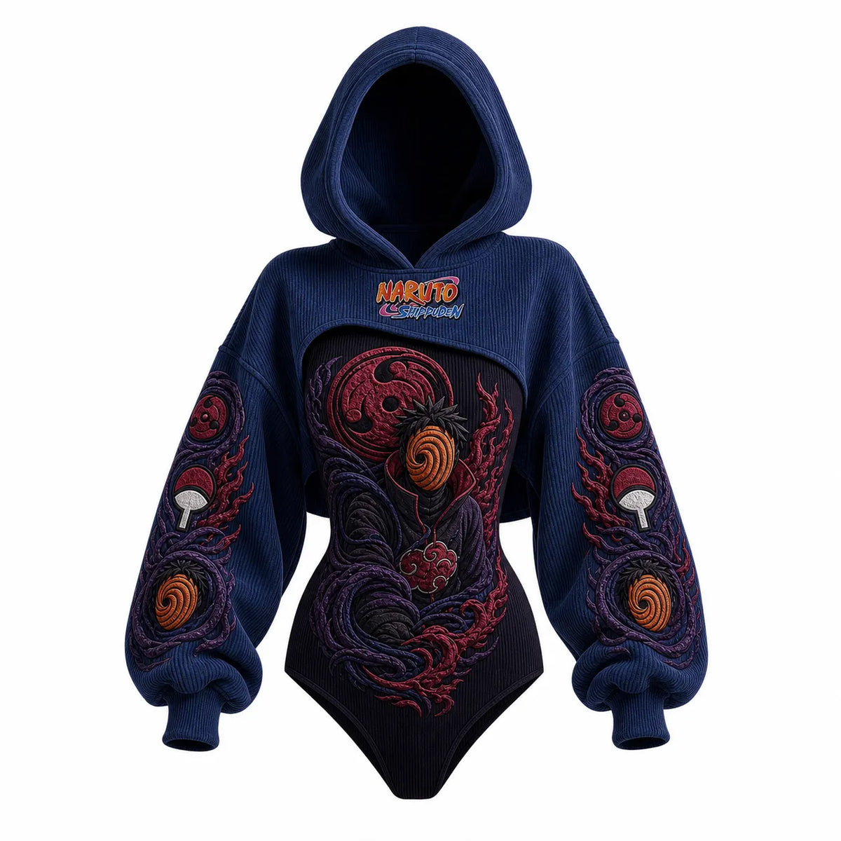 NINDO Women's Anime-Print Hooded Romper Set