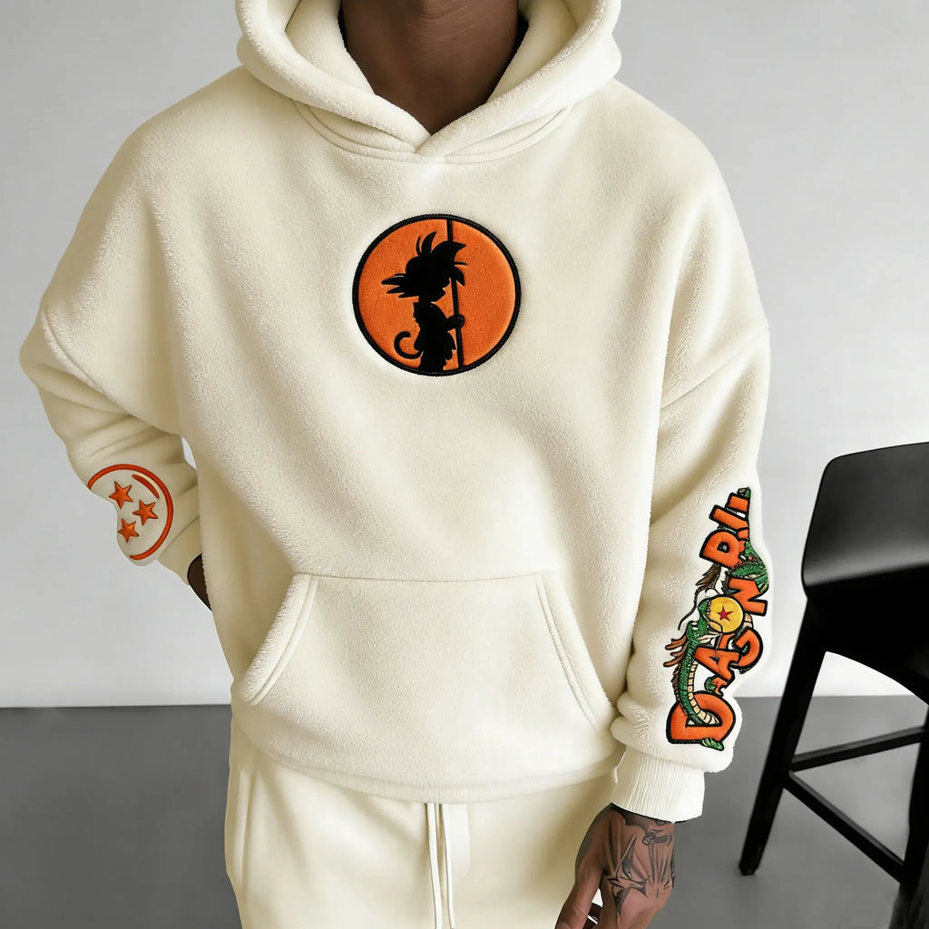 Dragon Ball Color Blocked Plush Hoodie