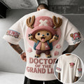 One Piece Unisex Short-Sleeve Corduroy T-Shirt With Anime Print