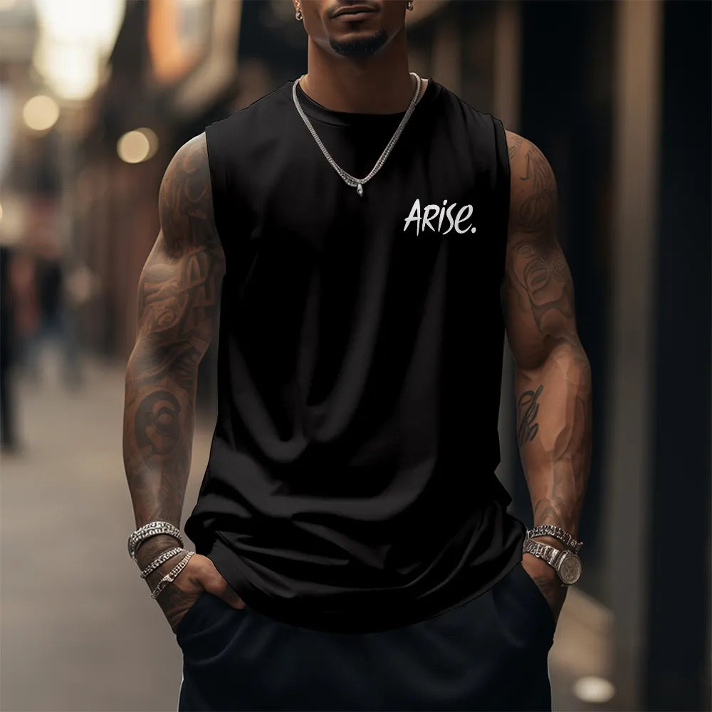 SL-Oversized Anime Print Gym Tank Top