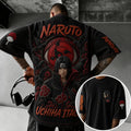 NINDO Unisex Anime-Style Retro Corduroy Oversized T-Shirt