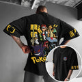 Pokémon Unisex Anime-Style Retro Corduroy Oversized T-Shirt