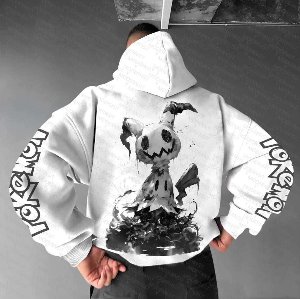 PKM-Unisex Anime Graphic Streetwear Vintage Hoodie