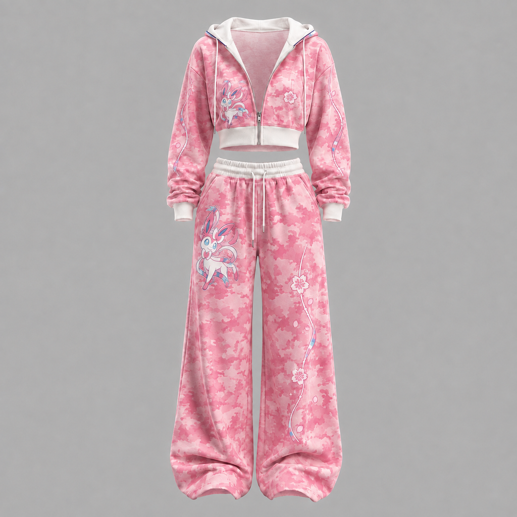 Pokémon-Short zip-up sweatshirt set