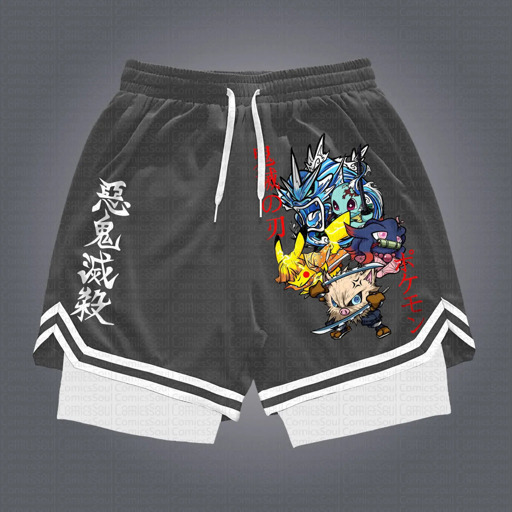 PKM-Unisex Casual Anime Streetwear Shorts