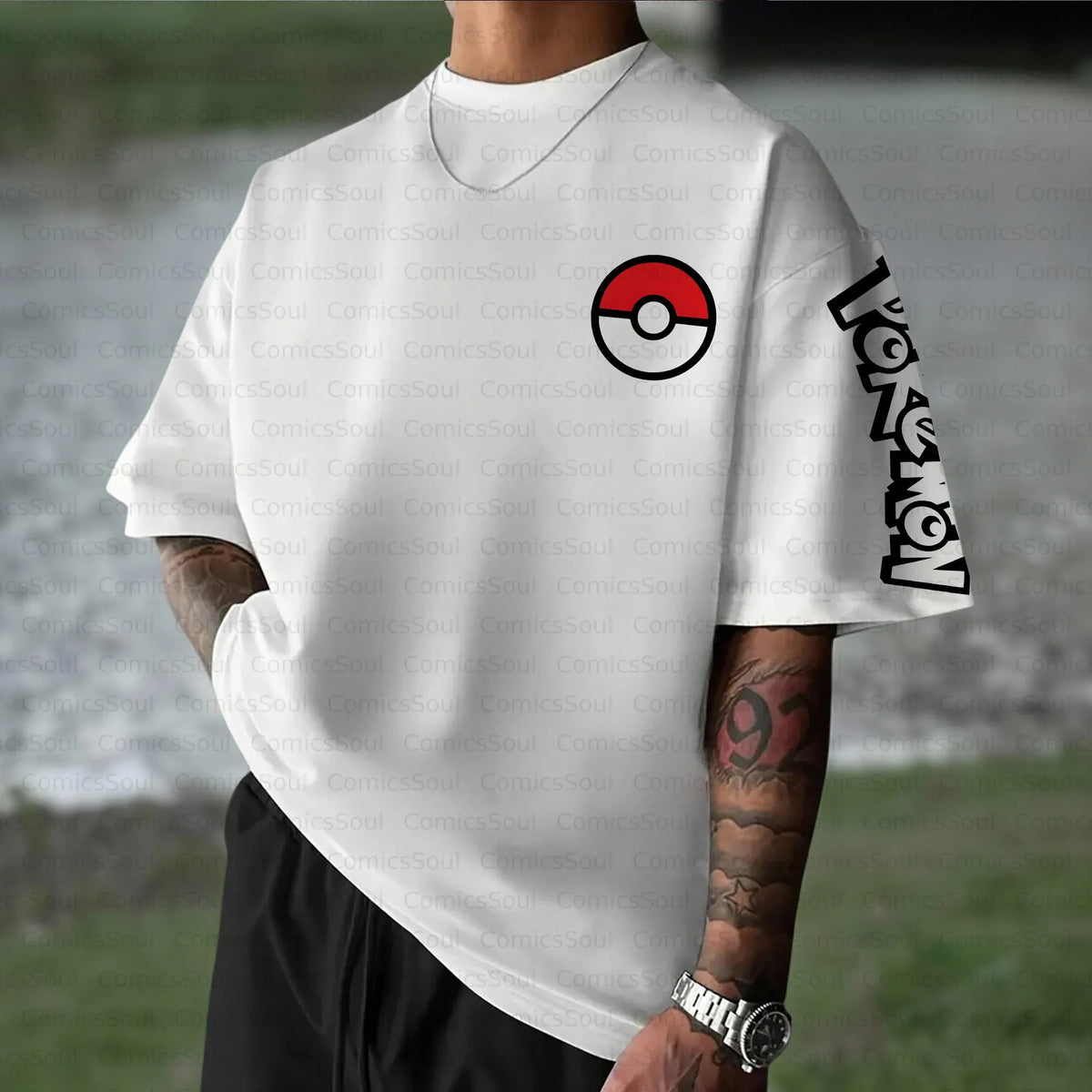 PKM-Unisex Anime Inspired Vintage T-Shirt