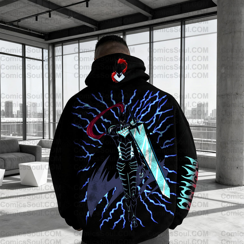 SL-Unisex Anime Graphic Streetwear Wintage Plush Hoodie
