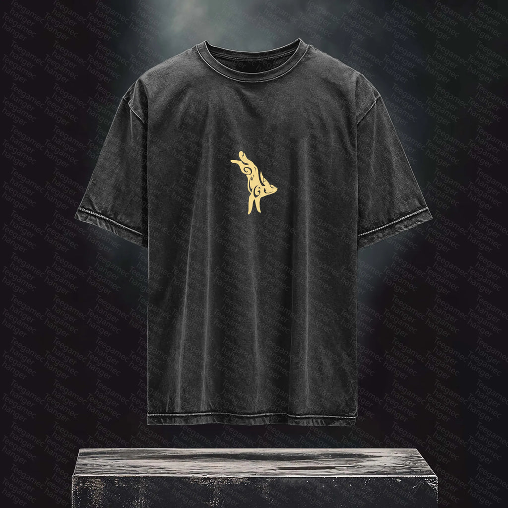 PKM-Unisex High Quality Inspired Vintage Washed 3D Direct Injection T-Shirt