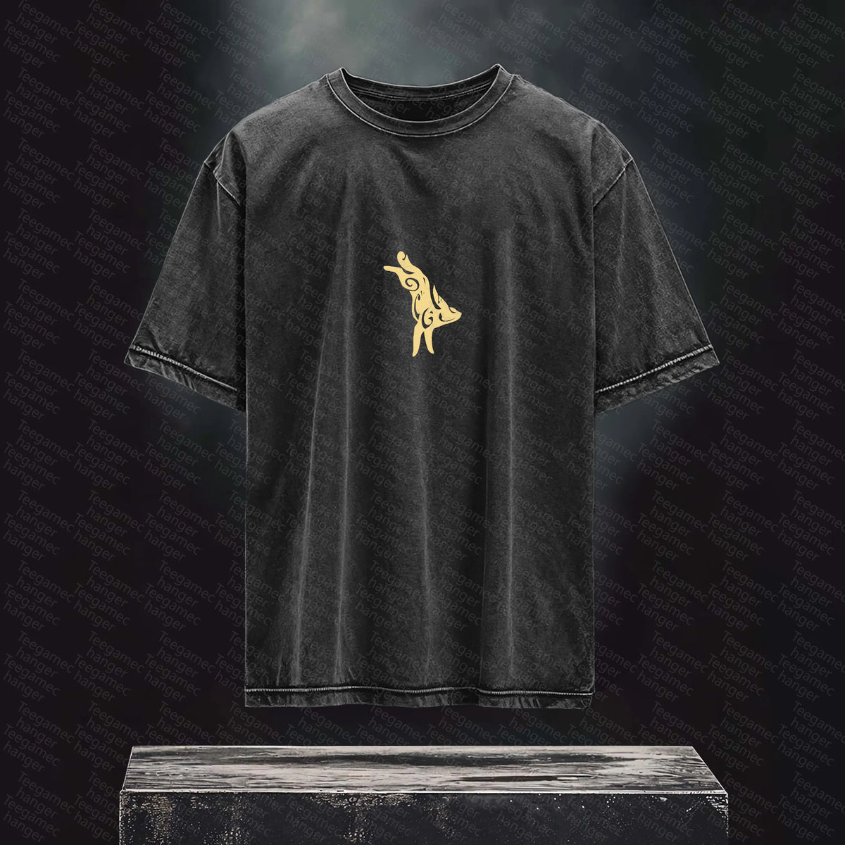 PKM-Unisex High Quality Inspired Vintage Washed 3D Direct Injection T-Shirt